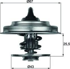 MAHLE TX 18 83D - Термостат, охолоджуюча рідина autozip.com.ua