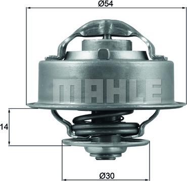 MAHLE TX 124 87D - Термостат, охолоджуюча рідина autozip.com.ua