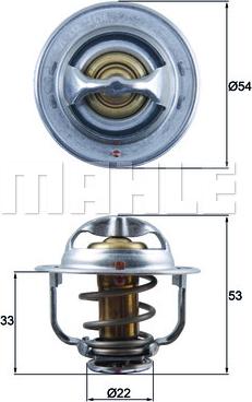 MAHLE TX 179 89D - Термостат, охолоджуюча рідина autozip.com.ua