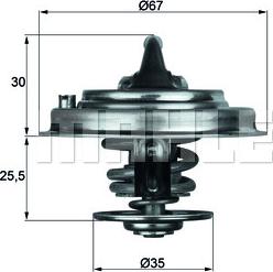 MAHLE TX 30 71D - Термостат, охолоджуюча рідина autozip.com.ua
