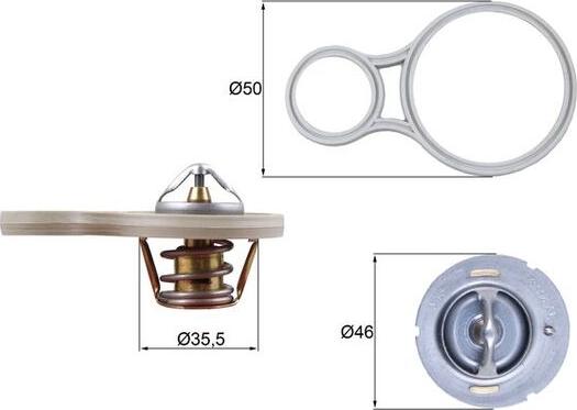 MAHLE TX 255 91 - Термостат, охолоджуюча рідина autozip.com.ua