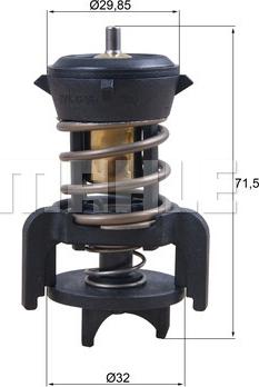 MAHLE TX 251 94D - Термостат, охолоджуюча рідина autozip.com.ua