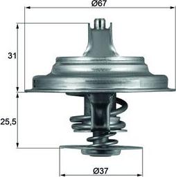MAHLE TX 25 80D - Термостат, охолоджуюча рідина autozip.com.ua