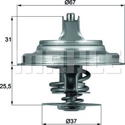 MAHLE TX 25 71D - Термостат, охолоджуюча рідина autozip.com.ua