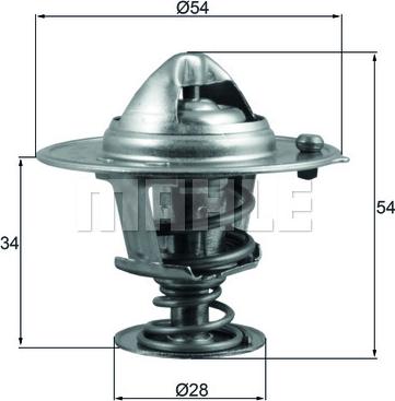 MAHLE TX 206 88D - Термостат, охолоджуюча рідина autozip.com.ua