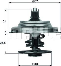 MAHLE TX 23 75D - Термостат, охолоджуюча рідина autozip.com.ua