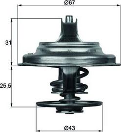MAHLE TX 23 71D - Термостат, охолоджуюча рідина autozip.com.ua