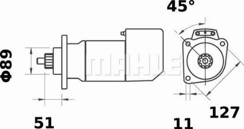 MAHLE 11139042 - Стартер autozip.com.ua