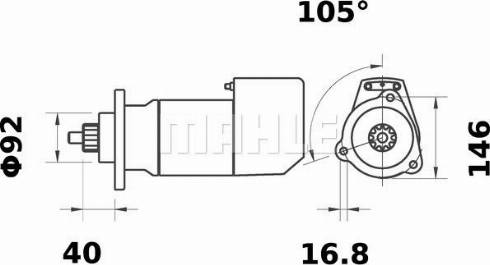 MAHLE 11139022 - Стартер autozip.com.ua