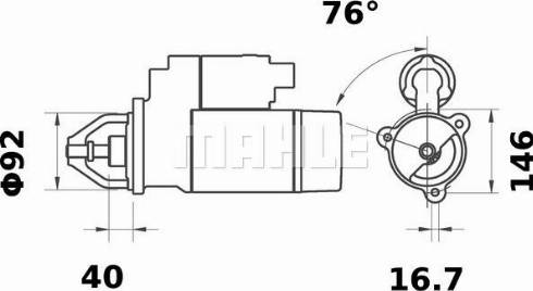 MAHLE 11139161 - Стартер autozip.com.ua