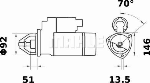 MAHLE 11139162 - Стартер autozip.com.ua