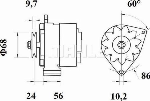 MAHLE 11201502 - Генератор autozip.com.ua