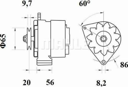 MAHLE 11201062 - Генератор autozip.com.ua