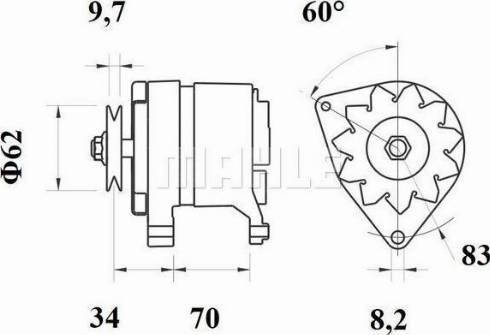 MAHLE 11201067 - Генератор autozip.com.ua