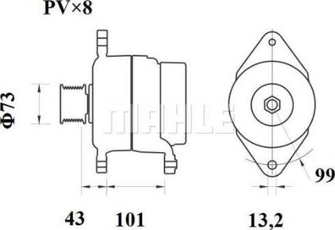 MAHLE 11203573 - Генератор autozip.com.ua