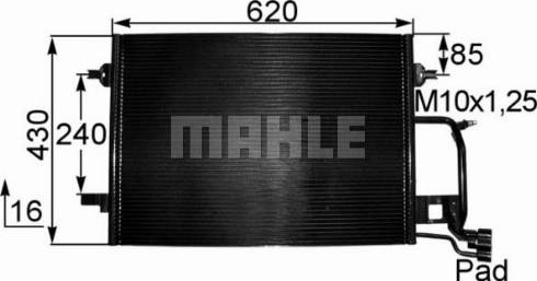 MAHLE AC 241 000S - Конденсатор, кондиціонер autozip.com.ua