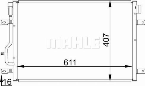 MAHLE AC 795 001S - Конденсатор, кондиціонер autozip.com.ua