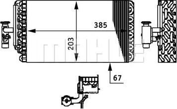 MAHLE AE 73 000P - Випарник, кондиціонер autozip.com.ua