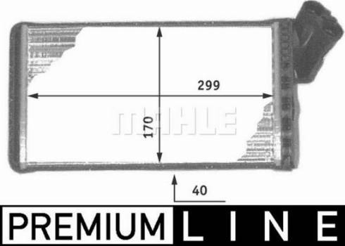 MAHLE AH 104 000P - Теплообмінник, опалення салону autozip.com.ua