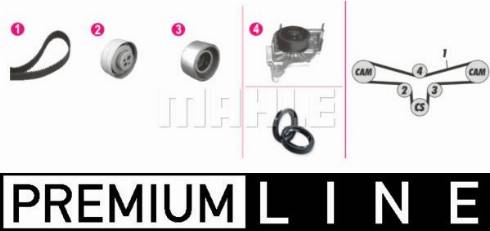 MAHLE CPK 71 000P - Водяний насос + комплект зубчатого ременя autozip.com.ua