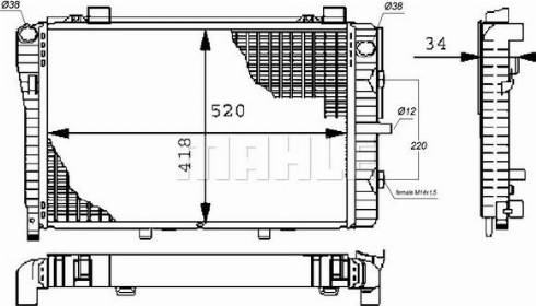 MAHLE CR 252 000P - Радіатор, охолодження двигуна autozip.com.ua