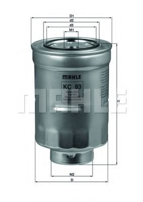 MAHLE KC 83 - Паливний фільтр autozip.com.ua