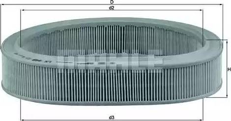 MAHLE LX 449 - Повітряний фільтр autozip.com.ua