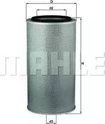 MAHLE LX 627 - Повітряний фільтр autozip.com.ua
