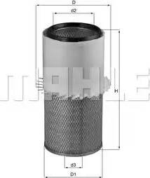 MAHLE LX 1579 - Повітряний фільтр autozip.com.ua