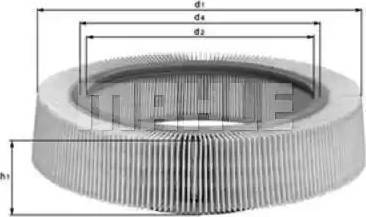 MAHLE LX 65 - Повітряний фільтр autozip.com.ua