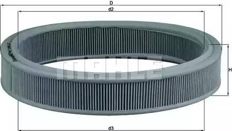 MAHLE LX 38 - Повітряний фільтр autozip.com.ua