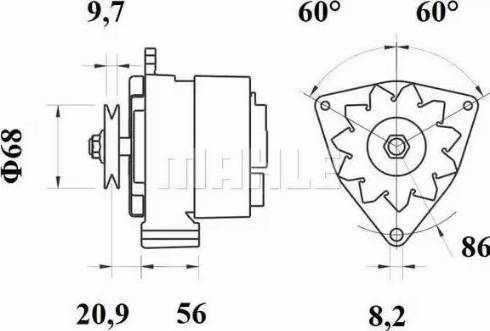 MAHLE MG 386 - Генератор autozip.com.ua