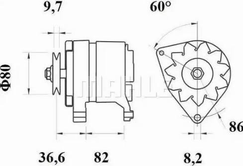 MAHLE MG 259 - Генератор autozip.com.ua