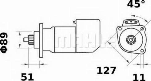 MAHLE MS 550 - Стартер autozip.com.ua