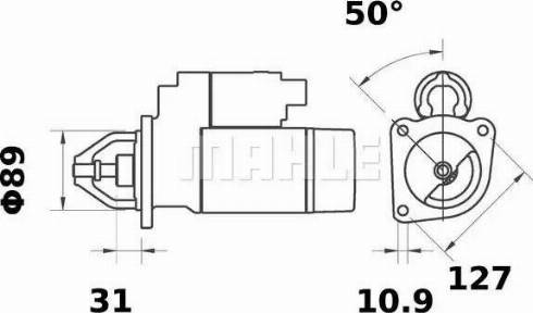 MAHLE MS 108 - Стартер autozip.com.ua