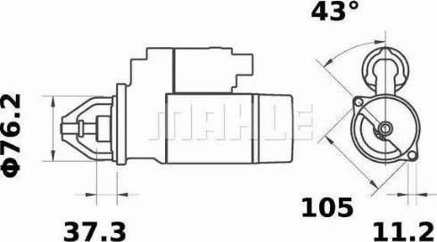 MAHLE MS 189 - Стартер autozip.com.ua