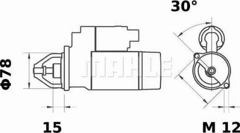 MAHLE MS 122 - Стартер autozip.com.ua