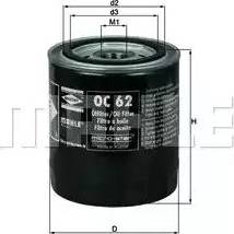 MAHLE OC 62 - Масляний фільтр autozip.com.ua