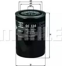 MAHLE OC 134 - Масляний фільтр autozip.com.ua