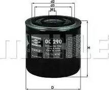 MAHLE OC 290 - Масляний фільтр autozip.com.ua