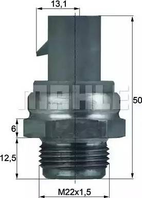 MAHLE TSW 14D - Термовимикач, вентилятор радіатора / кондиціонера autozip.com.ua