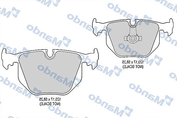 Mando MBF015404 - Гальмівні колодки, дискові гальма autozip.com.ua