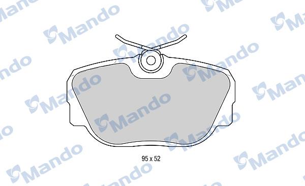 Mando MBF015403 - Гальмівні колодки, дискові гальма autozip.com.ua