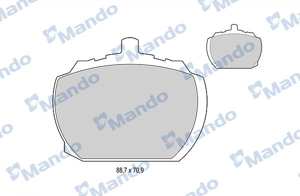 Mando MBF015054 - Гальмівні колодки, дискові гальма autozip.com.ua