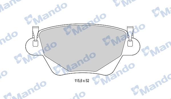 Mando MBF015152 - Гальмівні колодки, дискові гальма autozip.com.ua