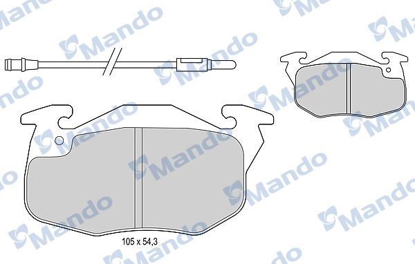 Mando MBF015113 - Гальмівні колодки, дискові гальма autozip.com.ua