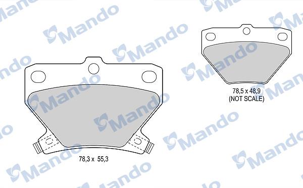 Mando MBF015850 - Гальмівні колодки, дискові гальма autozip.com.ua