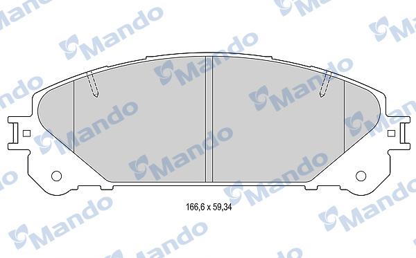 Mando MBF015886 - Гальмівні колодки, дискові гальма autozip.com.ua