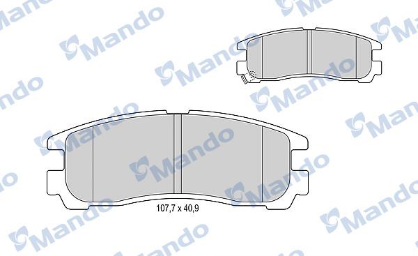 Mando MBF015707 - Гальмівні колодки, дискові гальма autozip.com.ua