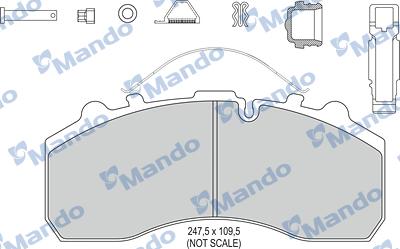 Mando MBF016096 - Гальмівні колодки, дискові гальма autozip.com.ua